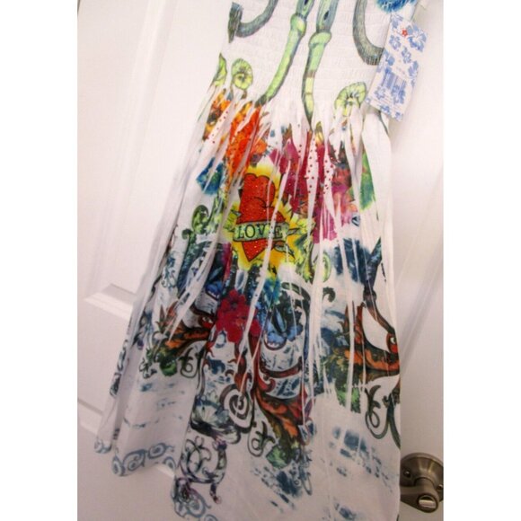 OCEAN BREEZE Women/Girl/Teen Summer Dress - Stretchy/Knee Length Size Medium NWT - Picture 6 of 14